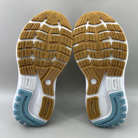 Brooks Ghost 16 Road Running Shoes Women Size 8 White Blue Comfort Low Sneakers - Picture 7 of 8
